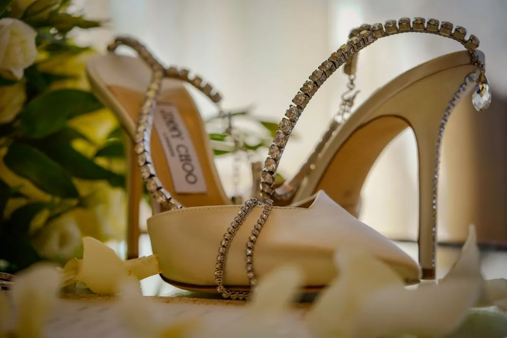 Heels and bouquet styled together with coordinating tones — Maximus Visions, New Jersey & New York City
